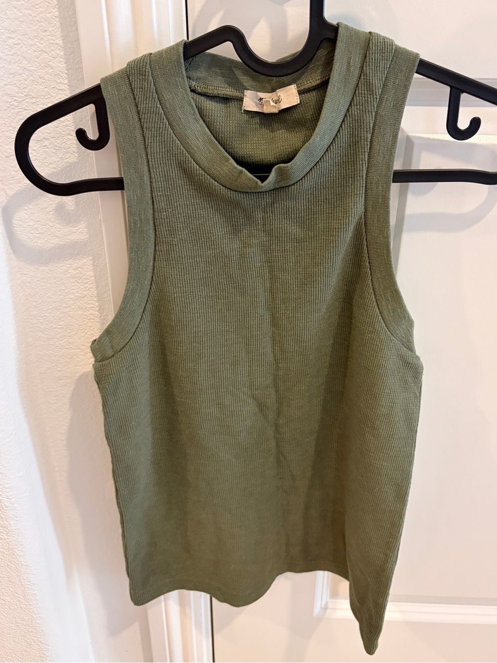 Madewell Olive Ribbed Tank Top